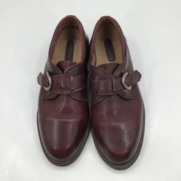 Vintage Men's 11 Toulon Amazonas Burgundy Shoes Monk Strap Leather Punk Gothic - Picture 2 of 13